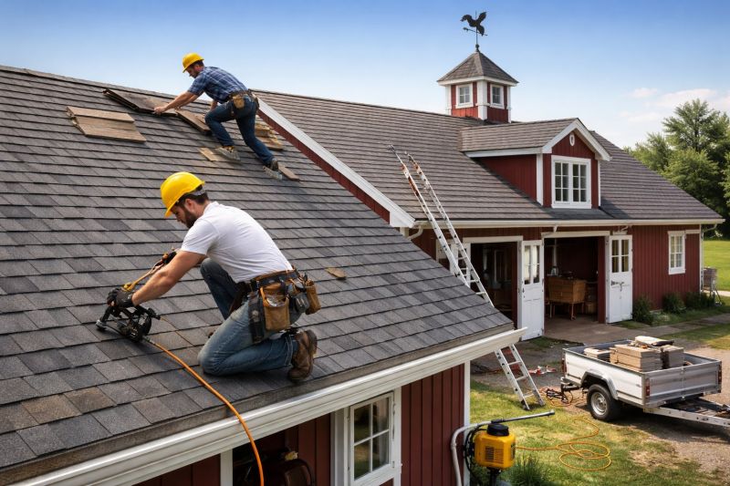 Our team working on Roofing Service projects in Bryn Mawr, PA