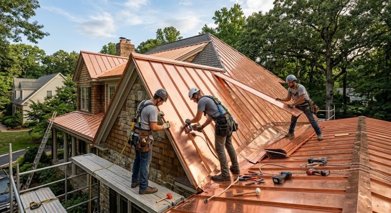 Copper Roof Installation in Bryn Mawr, PA