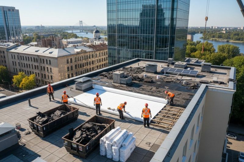 Flat Roof Replacement in Glen Mills, PA