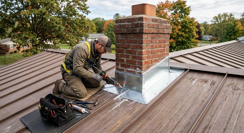 Metal Roof Flashing Repair in Bryn Mawr, PA