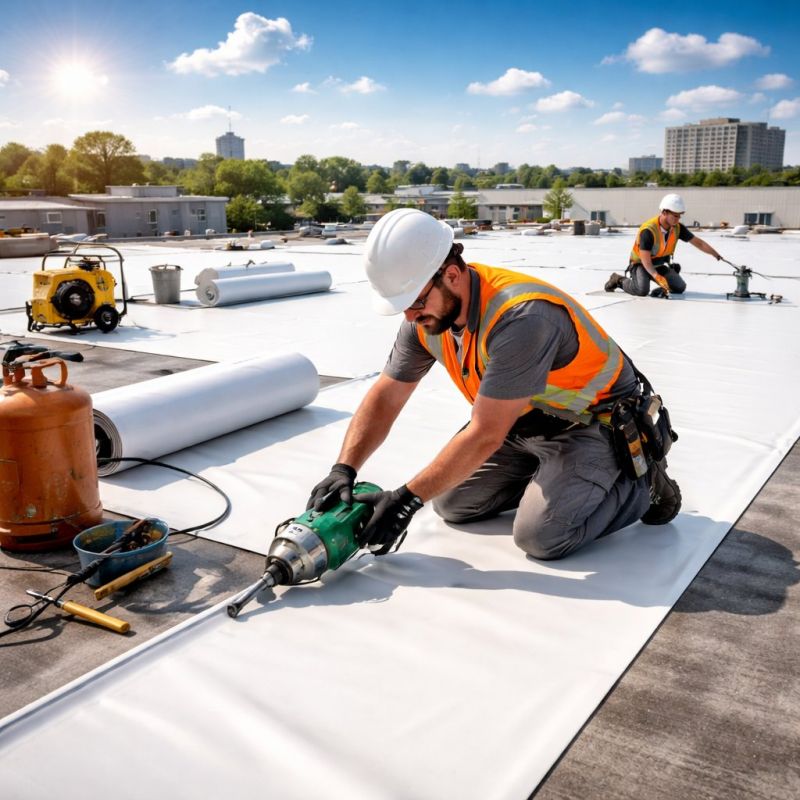 Single Ply Roof Installation in Plymouth Meeting, PA