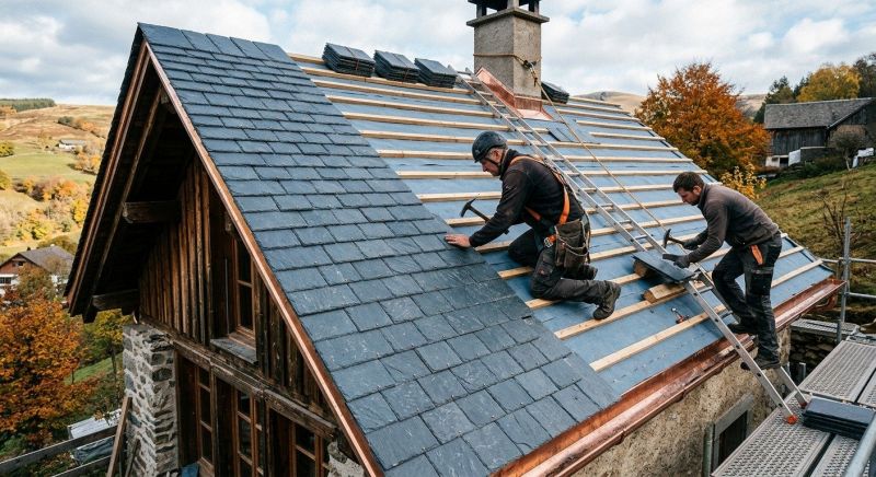 Slate Roof Construction in Wycombe, PA