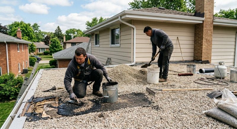 Tar And Gravel Roof Repair in King Of Prussia, PA