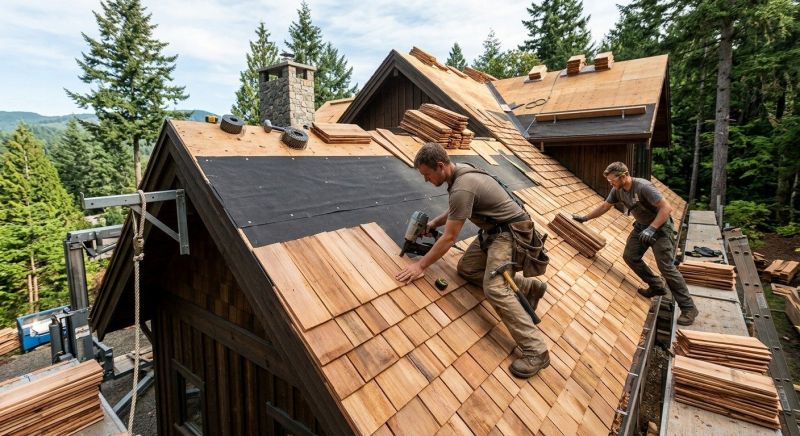 Wood Roofing Installation in Warrington, PA
