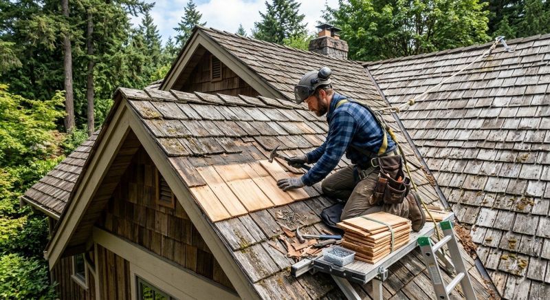Cedar Shake Roof Repair in Phoenixville, PA