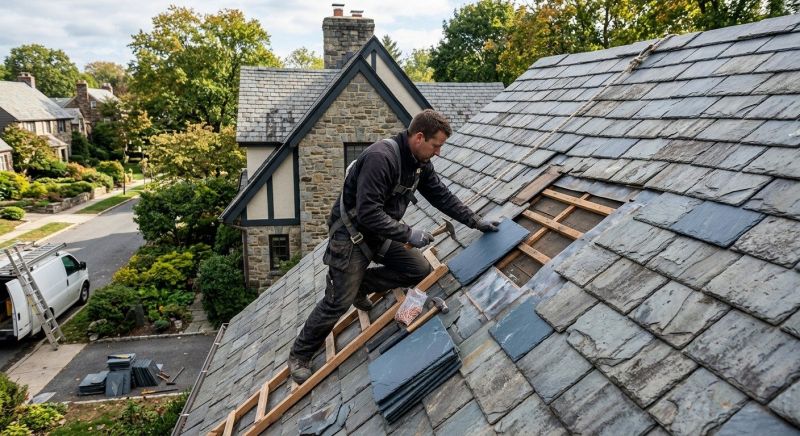 Slate Roof Repair in Wycombe, PA